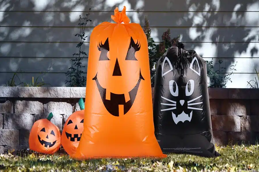 jack o lantern trash bags