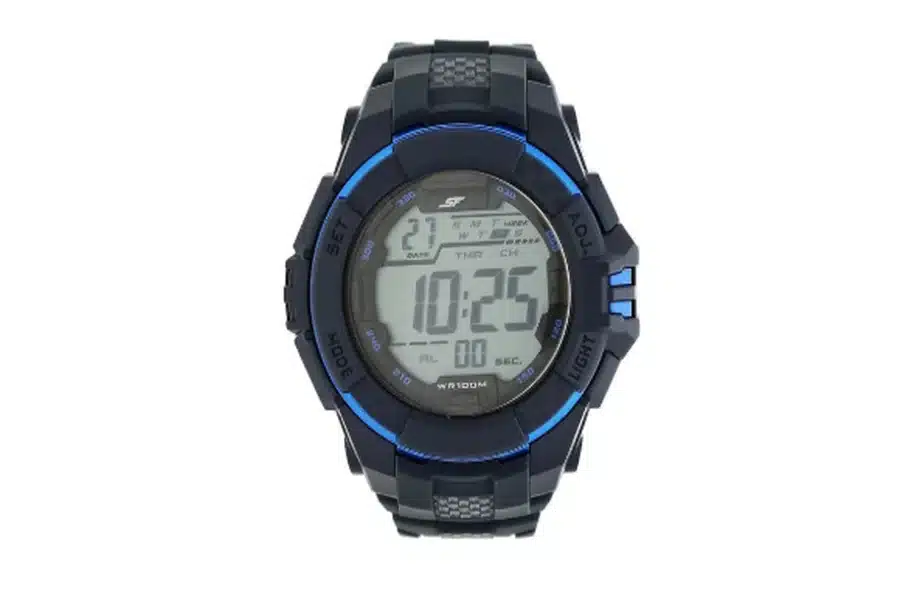 Grown-up Style: Digital Black Dial Brown Stainless Steel Strap Watch